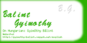 balint gyimothy business card